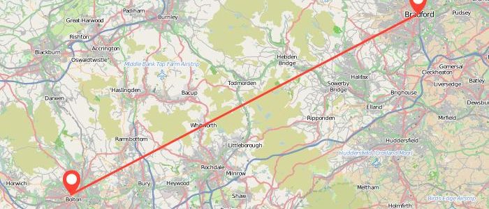 How Far Is Bolton From Bradford