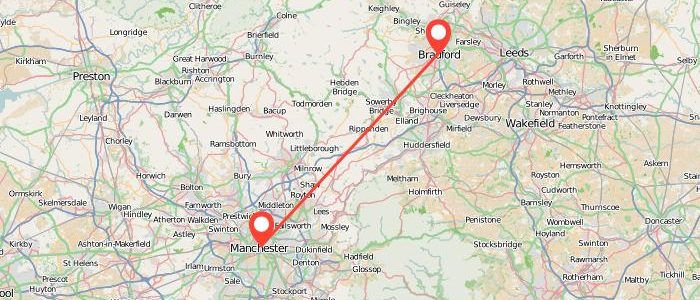 How Far Is Manchester To Bradford