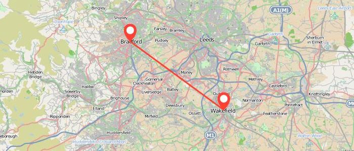How Far Is Wakefield From Bradford