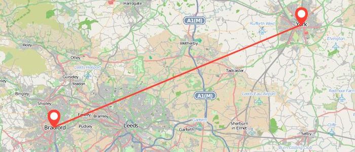 How Far Is York From Bradford