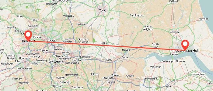 How Far Is Bradford From Hull