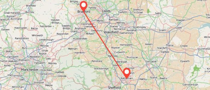 How Far Is Rotherham From Bradford